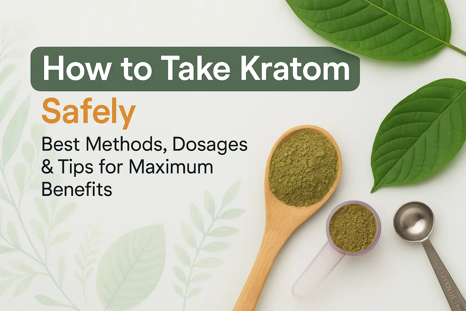 How to Take Kratom Safely: Best Methods, Dosages & Tips for Maximum Benefits