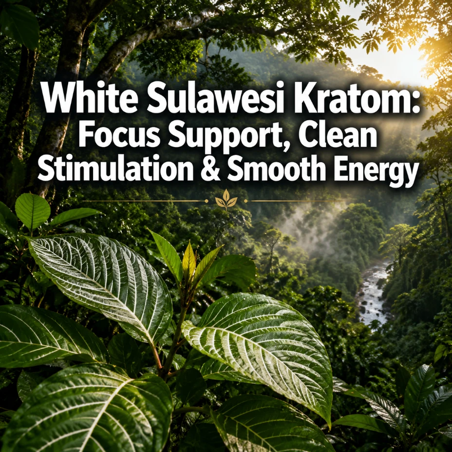 White Sulawesi Kratom Focus Support, Clean Stimulation And Smooth Energy
