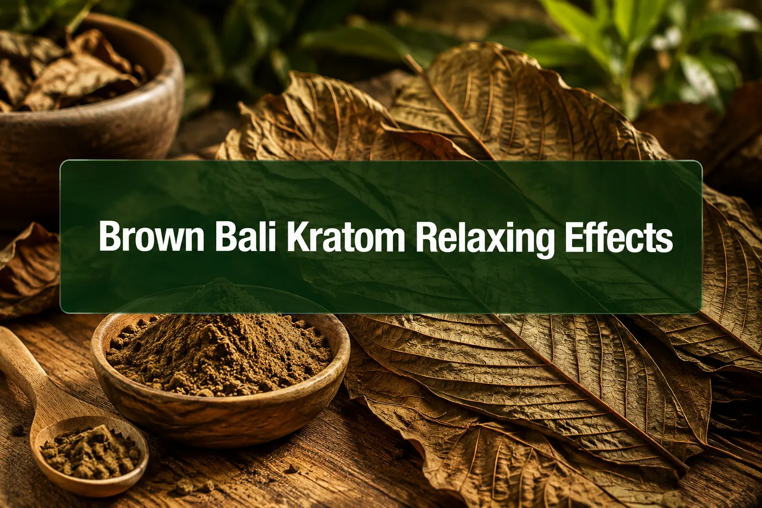 Brown Bali Kratom Relaxing Effects, Natural Alkaloids And Herbal Profile