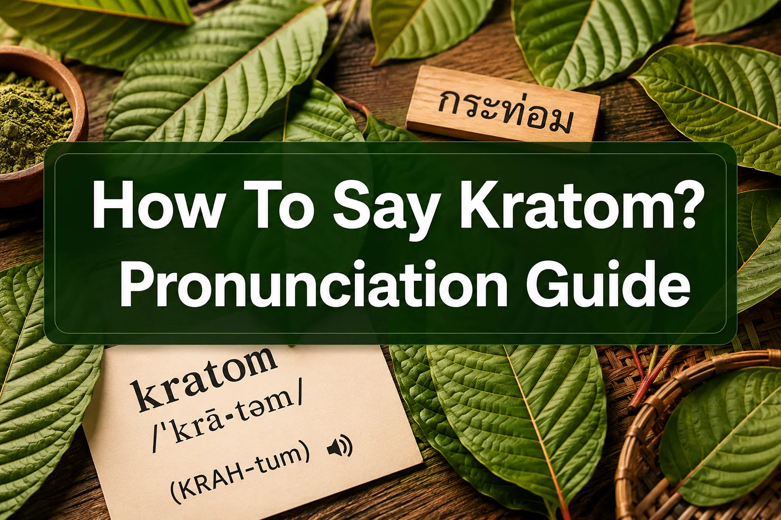 How To Say Kratom? Correct Pronunciation, Meaning And Common Usage
